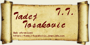 Tadej Tošaković vizit kartica